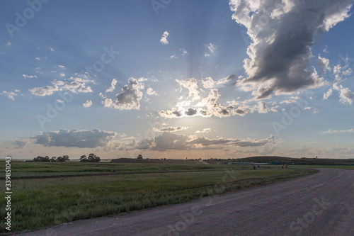 Arkaim is an ancient town in South Ural, Chelyabinsk region, Russia photo