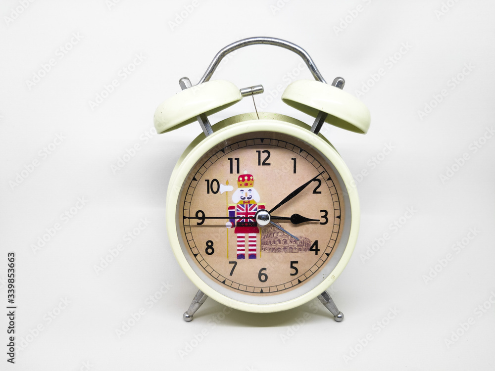 alarm clock on white background alarm clock on white background