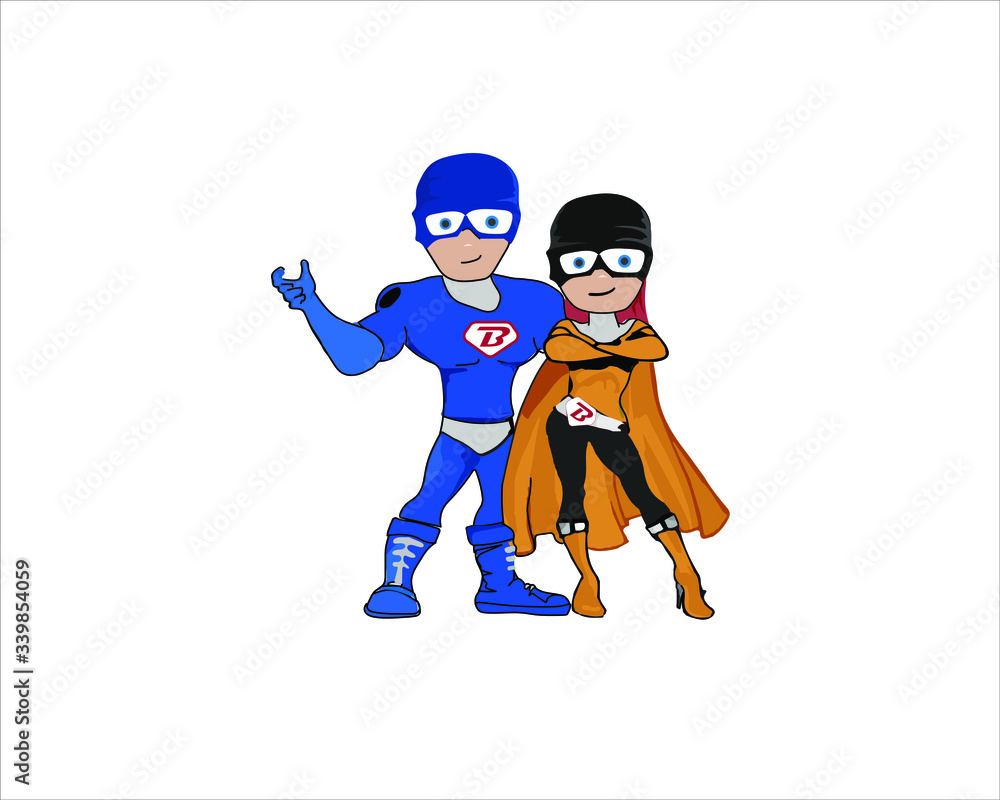 vector illustration of a bussiness super hero vector illustration of a bussiness super hero
