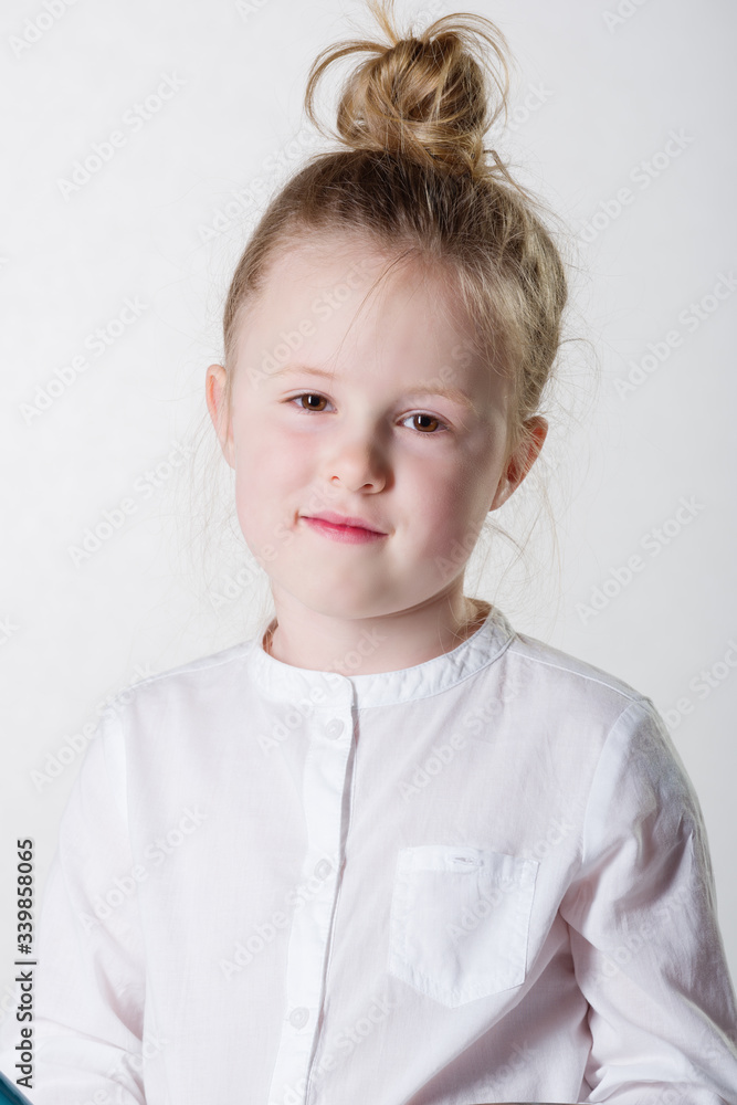 Color images painted by a beautiful blond girl on a white background. Color images painted by a beautiful blond girl on a white background.