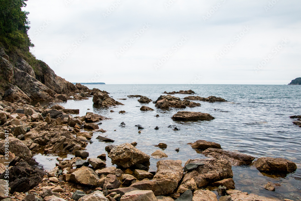 rocky coast of the sea