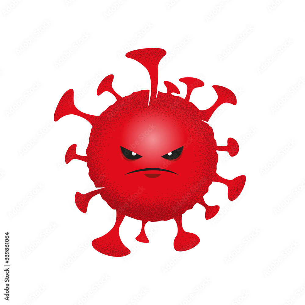 COVID 19 CORONAVIRUS ANGRY - Emoticon Icon Emoji VECTOR - JPEG - PNG ...