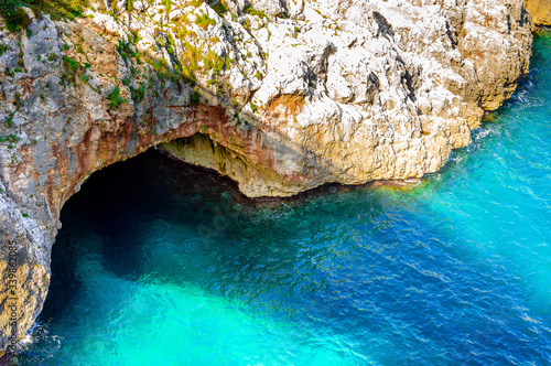 Quadro em tela Vista dal ponete del Ciolo, Castro, Puglia, Italia