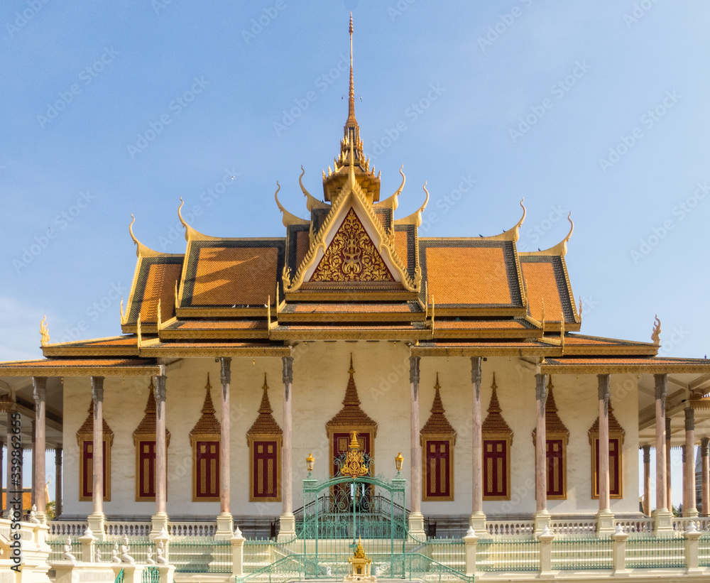 The Royal Palace is a majestic complex of beautiful buildings which serves as the royal residence of the king - Phnom Penh, Cambodia