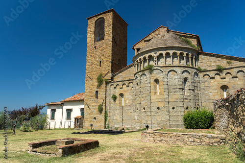 Medieval church of Gropina, Tuscany, exterior