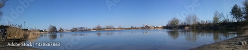 Blue lake panorama