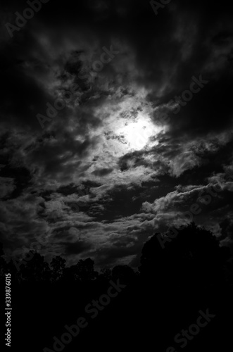 Clouds in black and white