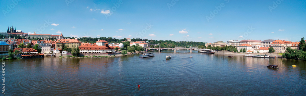 Panorama z Mostu Karola w Czechach Panorama z Mostu Karola w Czechach