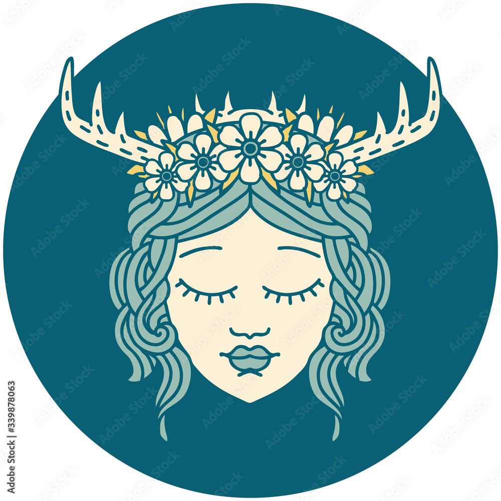 human druid character face icon human druid character face icon