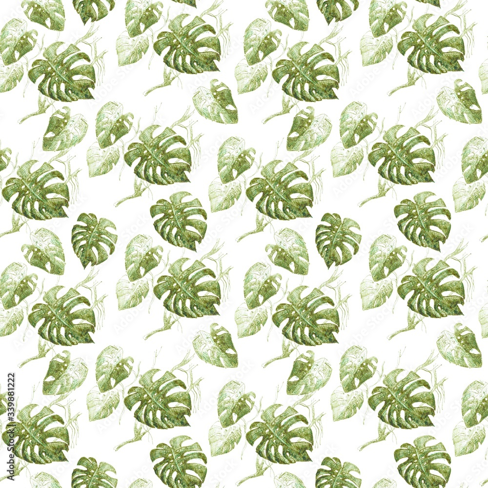 seamless pattern with palm leaves seamless pattern with palm leaves