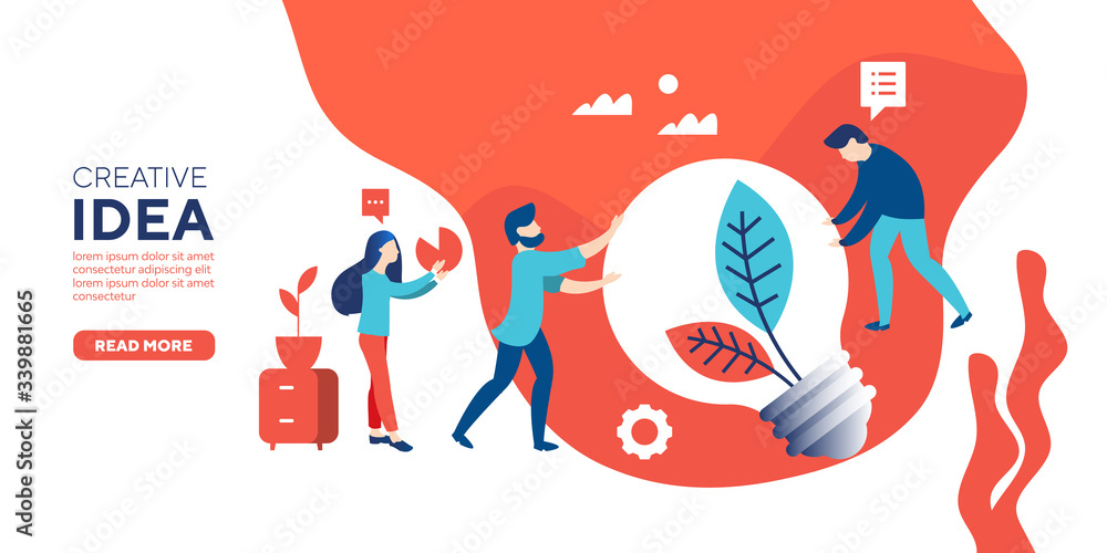 People with creative ideas vector illustration People with creative ideas vector illustration