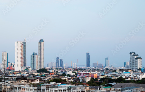 Cityscape in developing country