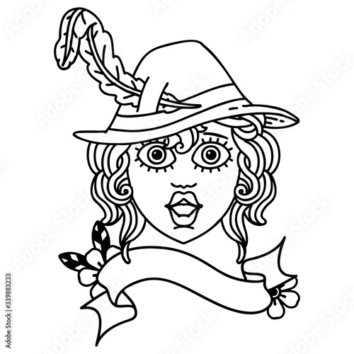 human bard character face illustration