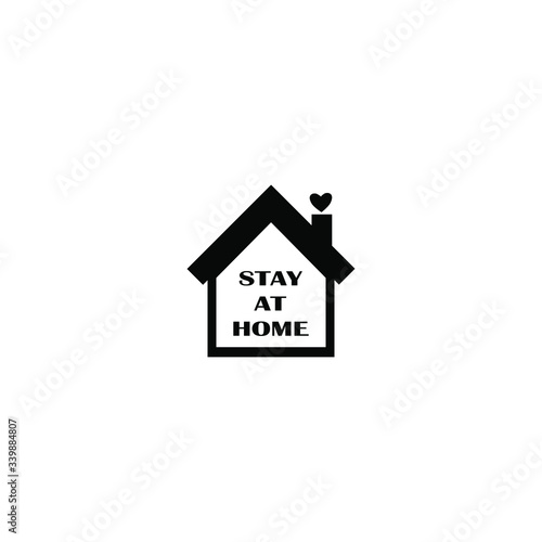 stay at home symbol vector icon