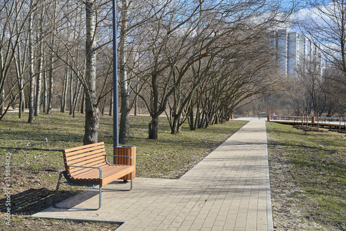 Pedestrian walkway in the park