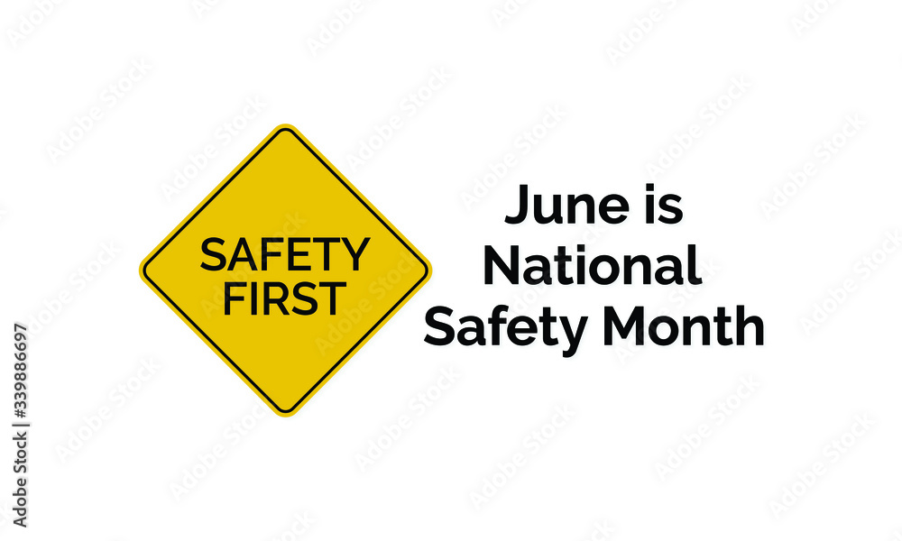 Vector illustration on the theme of National Safety month observed each year during June. Vector illustration on the theme of National Safety month observed each year during June.