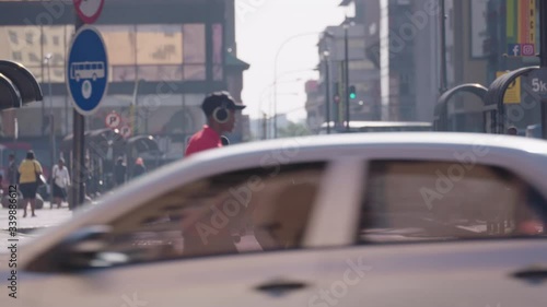 Gandhi Square in South Africa on a sunny busy weekday.