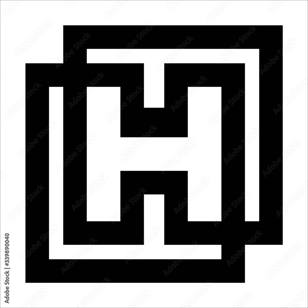 Letter H monogram minimal style. Square geometric shape linear initial emblem mockup. Typography design element.
Letter H monogram minimal style. Square geometric shape linear initial emblem mockup. Typography design element.