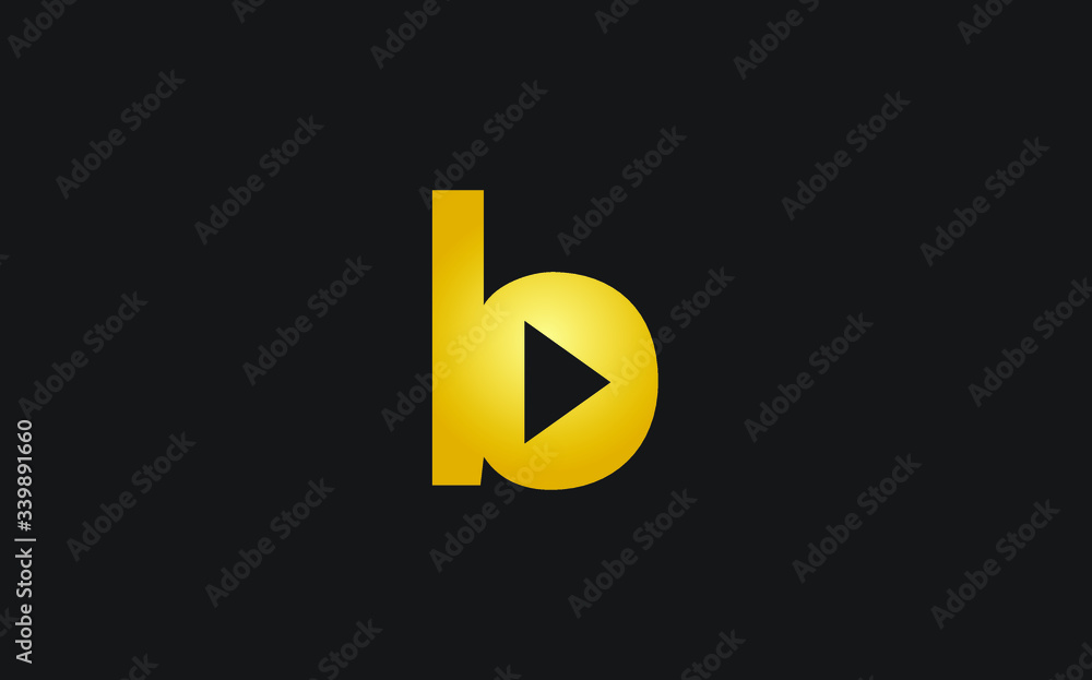 b Letter with play sign Icon or Logo design, Vector Template b Letter with play sign Icon or Logo design, Vector Template