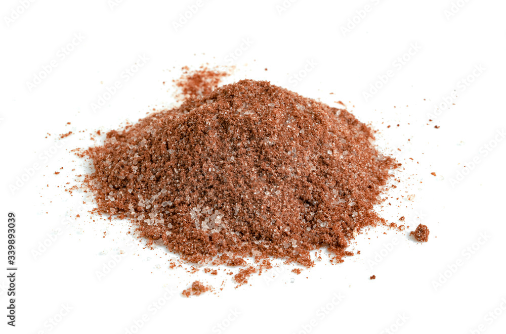 Cocoa powder with sugar isolated on white background Cocoa powder with sugar isolated on white background