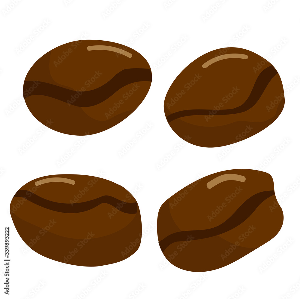 coffee beans icons Isolated background