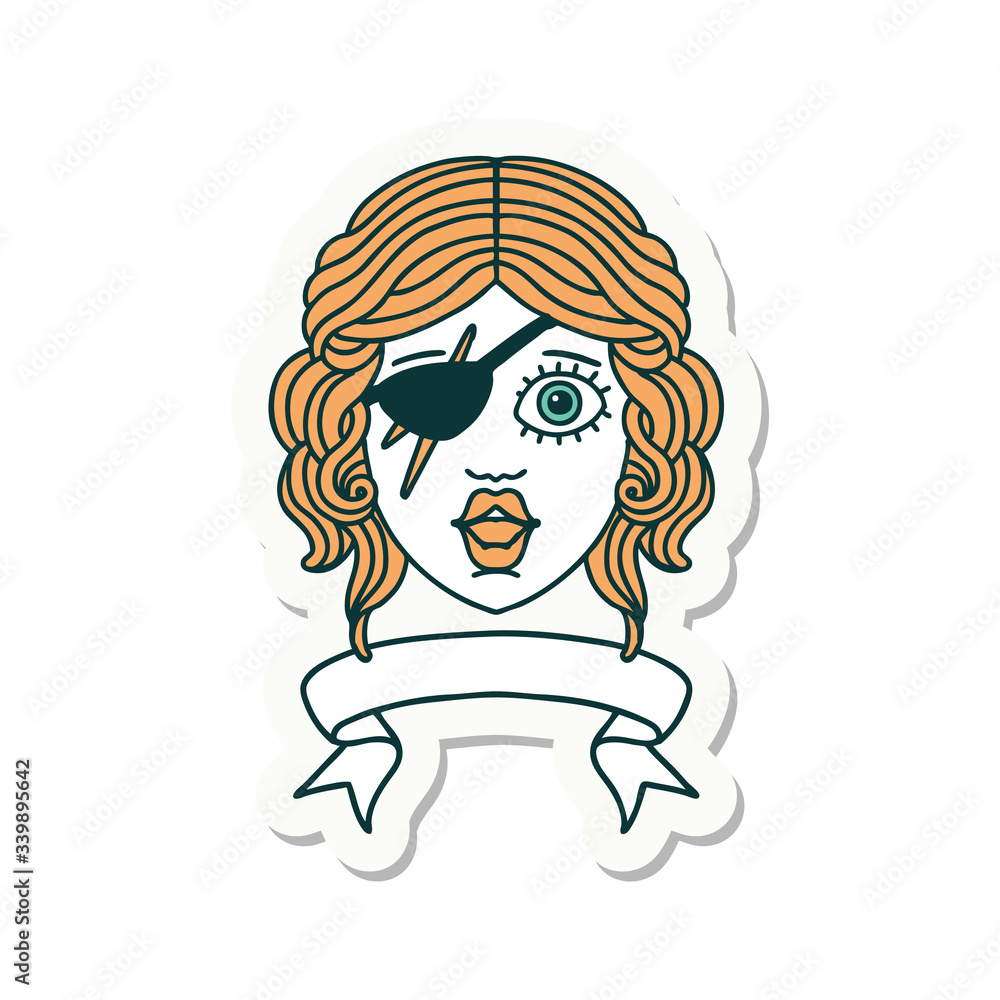 human rogue character with banner sticker human rogue character with banner sticker
