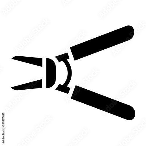 Manual  Wire Striper Tool Concept, Electrian and Handyman hand-held Device Vector Icon Design glyph 