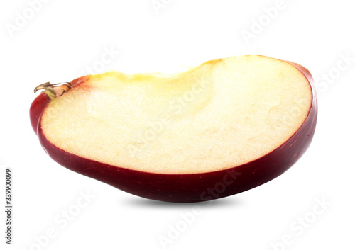 red apple fruit isolated on white background