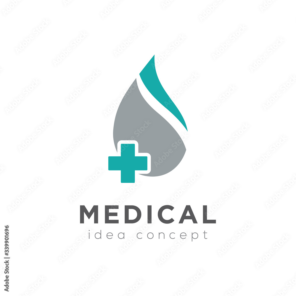 Obraz premium Creative Medical Concept Logo Design Template