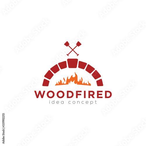 Creative Firewood Oven and Woodfired Concept Logo Design Template