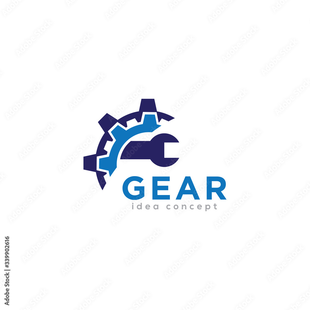 Creative Gear Concept Logo Design Template