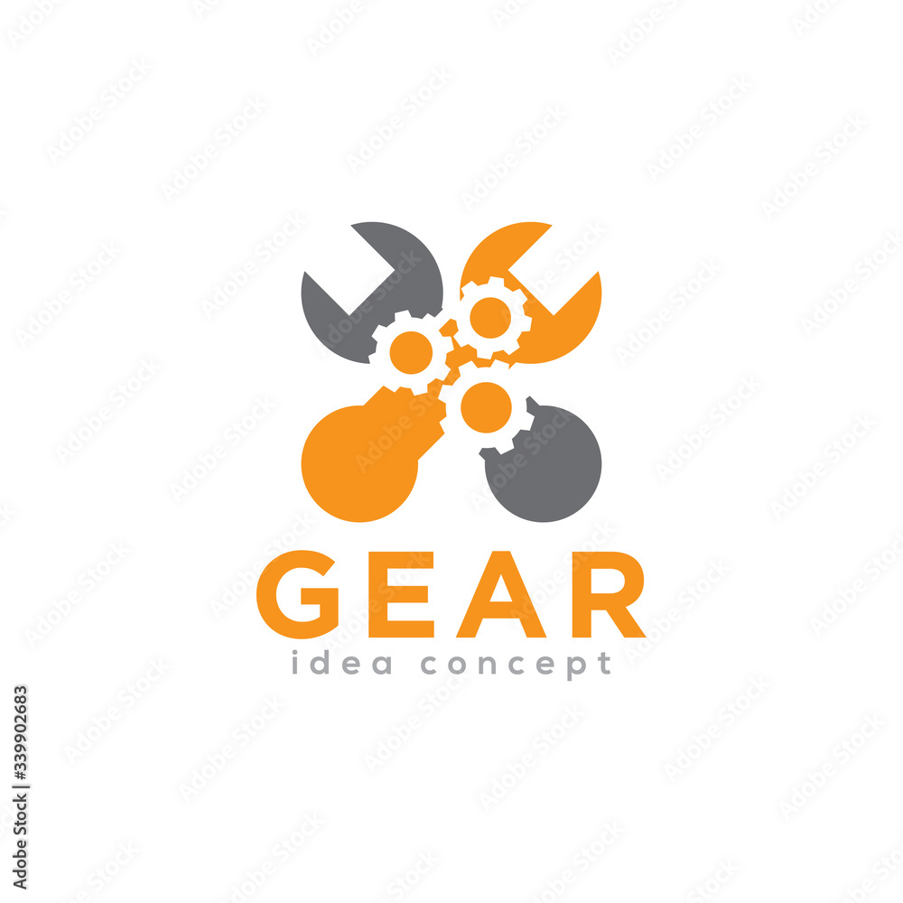 Obraz premium Creative Gear Concept Logo Design Template