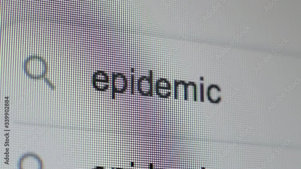 Epidemic search bar extreme close-up typing text box. Macro Epidemic search bar extreme close-up typing text box. Macro