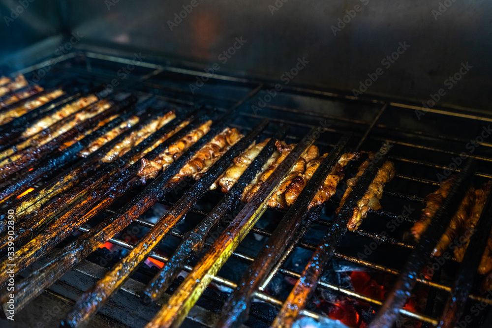 Barbecue cooking on fire - the ingredient of Barbecue cooking on fire - the ingredient of