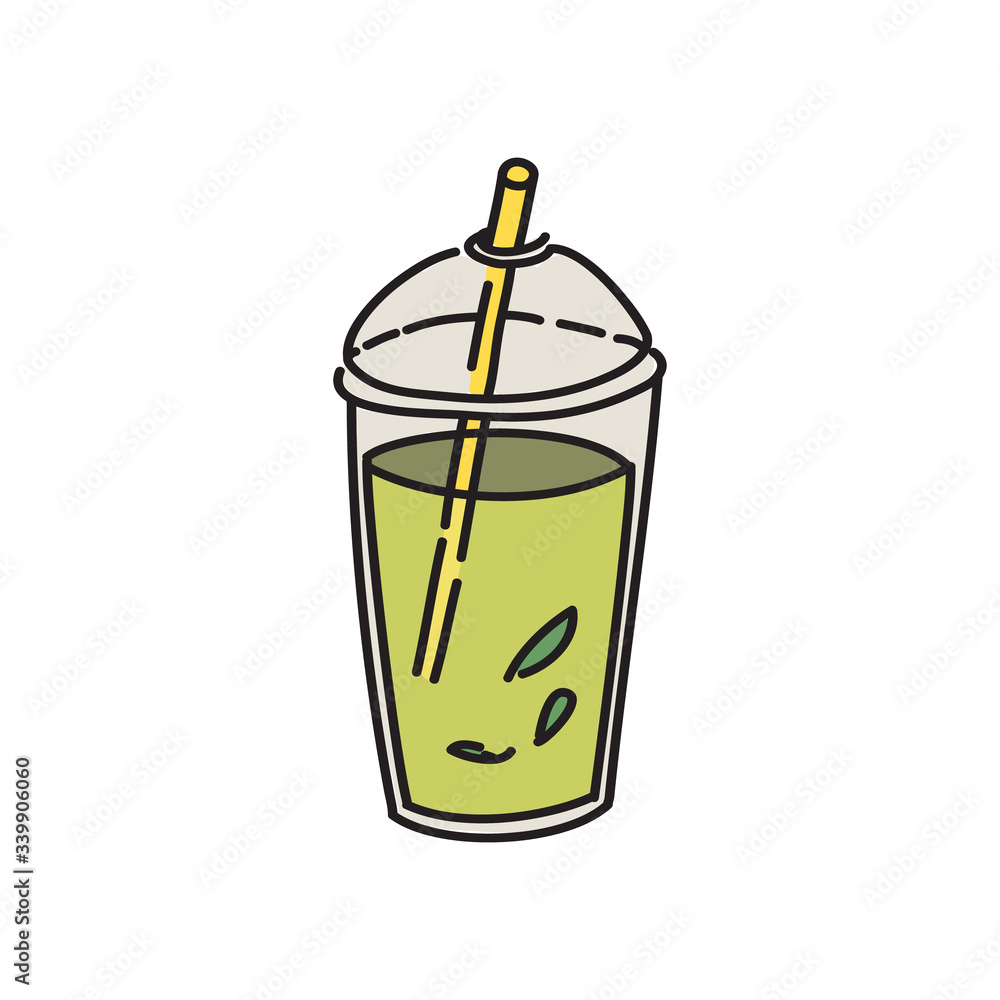 Summer drink isolated on the white background. Vector label, logo, design elements, fresh elements for hot weather in summer. Healthy drink, smoothie. Summer drink isolated on the white background. Vector label, logo, design elements, fresh elements for hot weather in summer. Healthy drink, smoothie.
