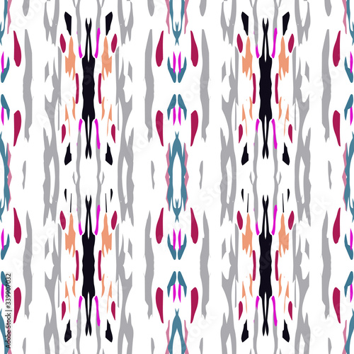 Watercolor Staining. Ikat, Tie Dye Seamless 