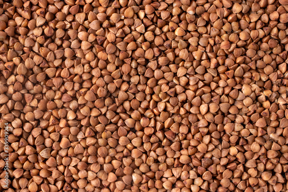 Buckwheat structure and texture. Background from raw brown clean buckwheat.
Buckwheat structure and texture. Background from raw brown clean buckwheat.