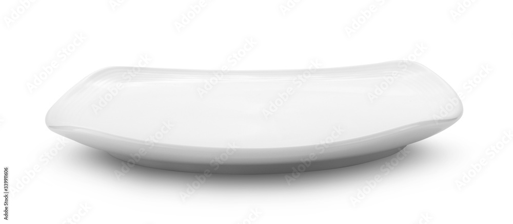 empty plate isolated on white background empty plate isolated on white background