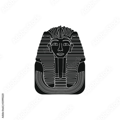 funerary mask, from emperor tutankhamun of egypt. illustration for web and mobile design.