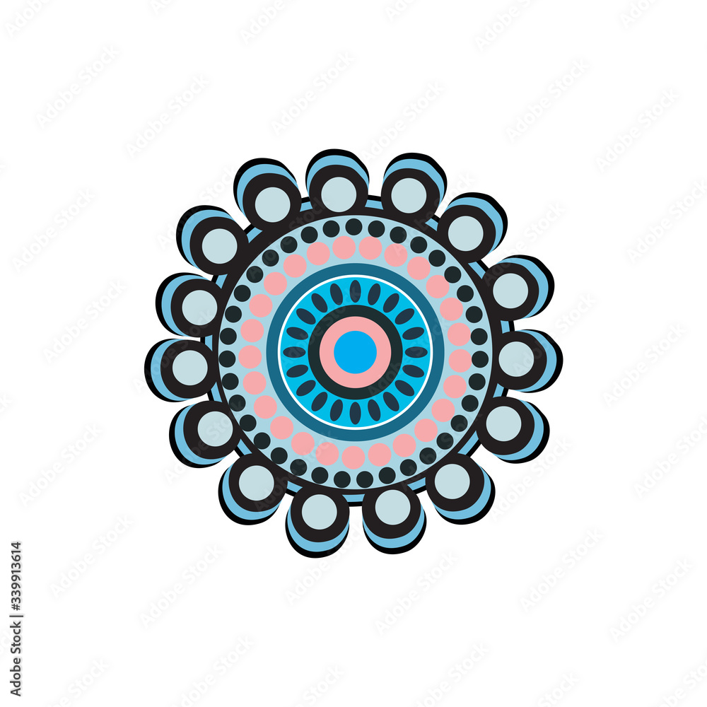 Aboriginal art dots painting icon logo design Aboriginal art dots painting icon logo design