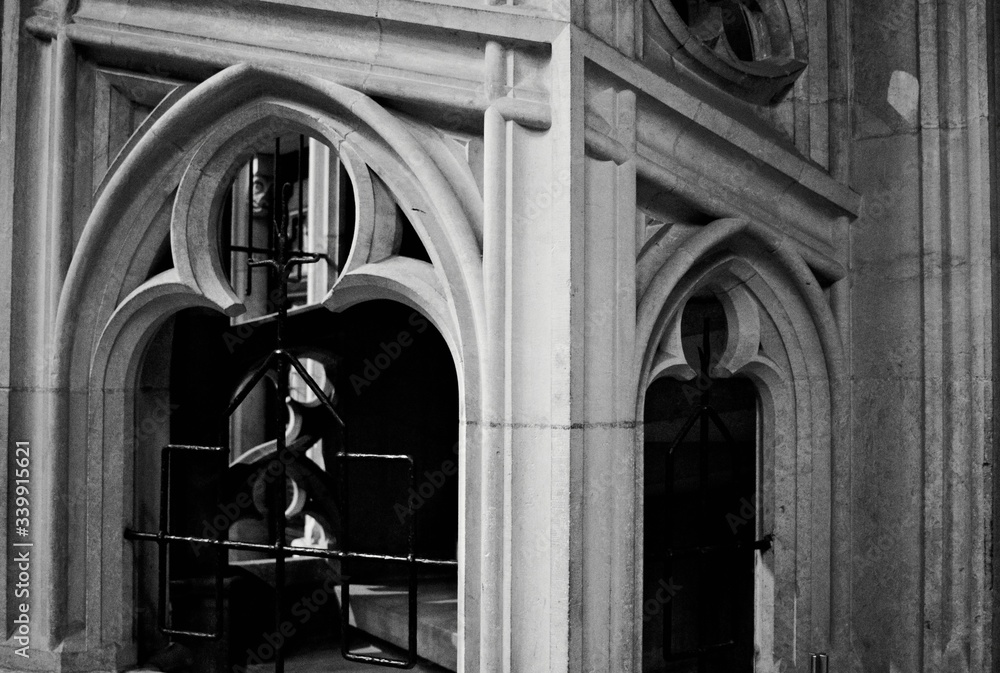 Naklejka premium Details of the wondows of a gothic cathedral (Prague, Czech Republic, Europe)