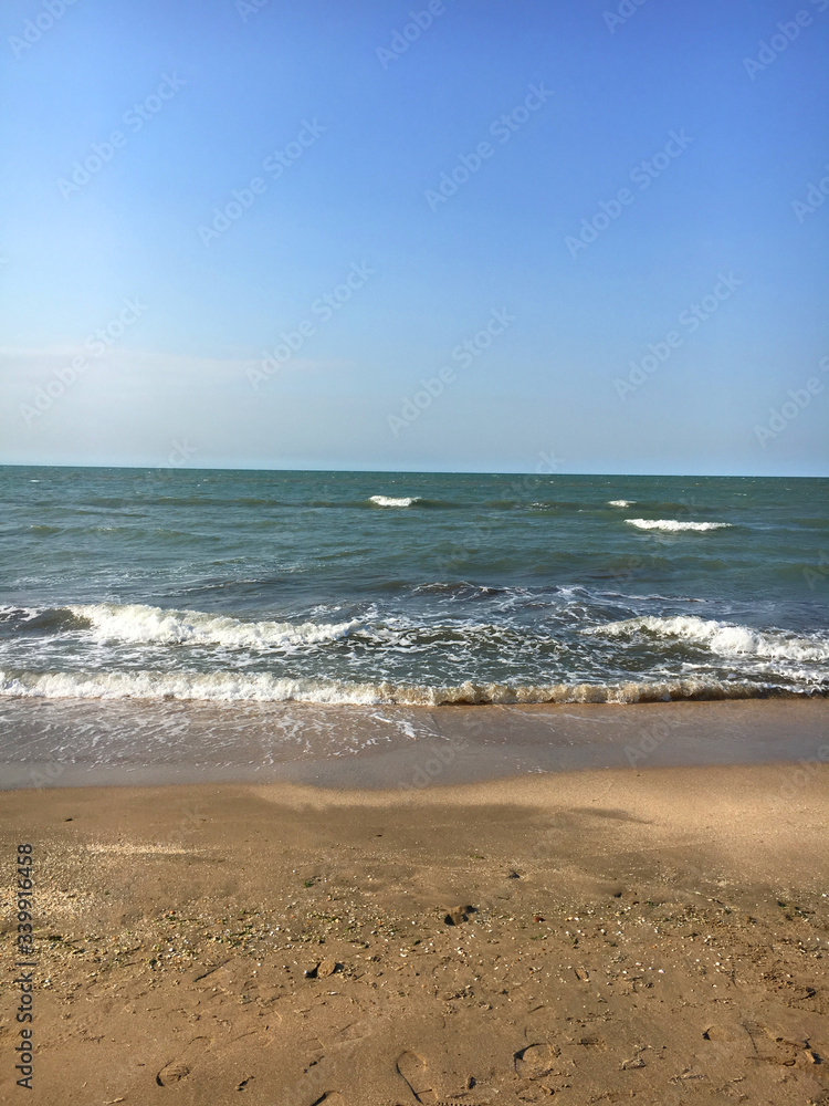 Novkhani beach, Baku, Azerbaijan.Summer 2018 Novkhani beach, Baku, Azerbaijan.Summer 2018