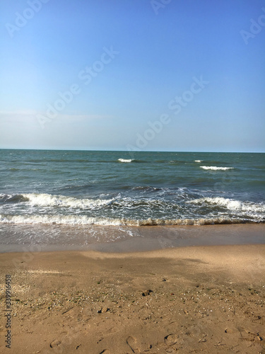 Novkhani beach, Baku, Azerbaijan.Summer 2018