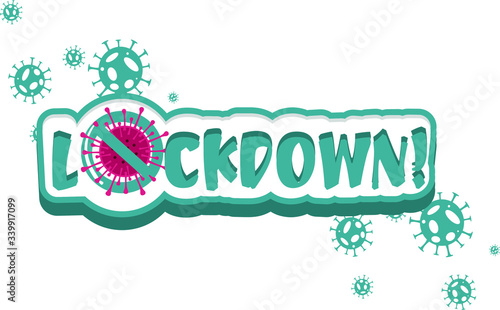 lockdown logo design vector. icon lockdown