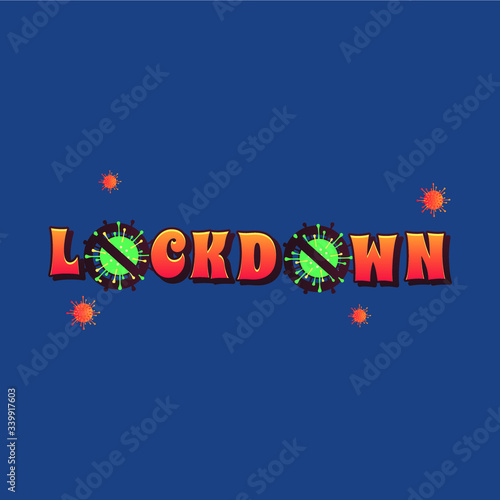 lockdown logo design vector. icon lockdown