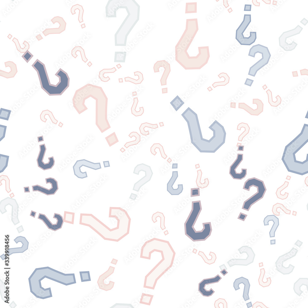Quiz seamless pattern. Question marks, doubt, faq Quiz seamless pattern. Question marks, doubt, faq