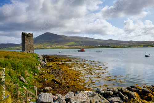 Grace O'Malley's Castle, consisting of the Kildavnet Tower (Irish name Caisleán Ghráinne).