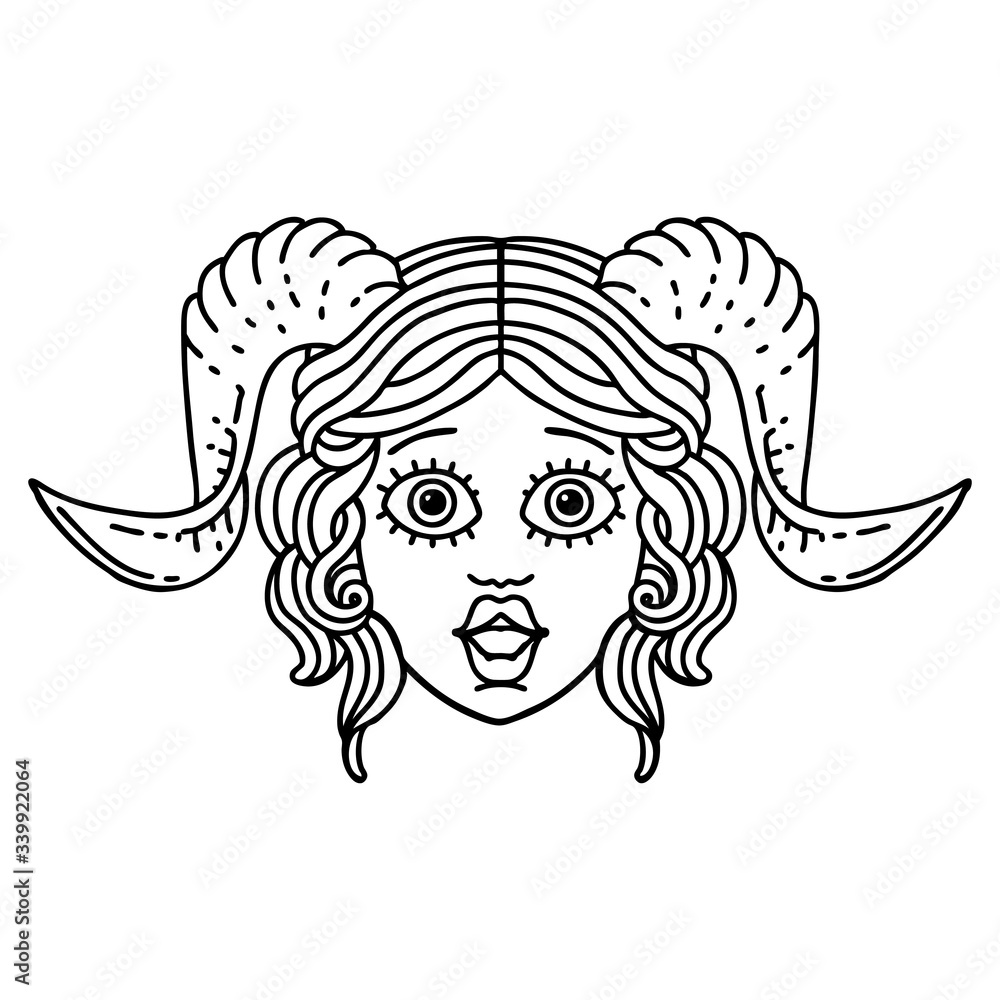 tiefling character face illustration tiefling character face illustration