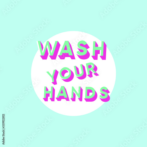 
Washing your hands properly all the times, flat style COVID-19 illustration