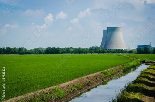 La ex Centrale nucleare di Trino Vercellese in Piemonte, Italia